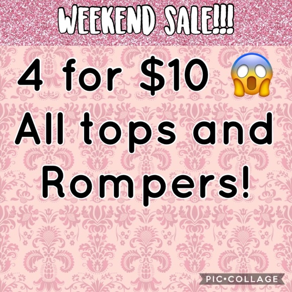 Other - 4 for $10 Tops, Rompers, and shorts!!!